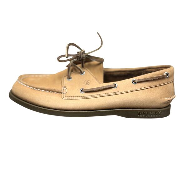 Sperry Kids' Authentic Original Slip-On Boat Shoe in Sahara Leather | 5M - Picture 2 of 6